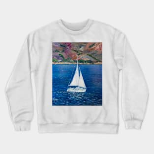 Sailboat. Costa Brava Crewneck Sweatshirt